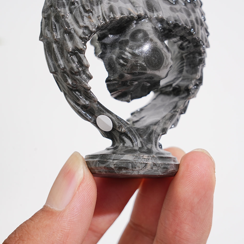 A Slightly Imperfect Natural Crystal Carving Hollow Wing Kneeling Angel