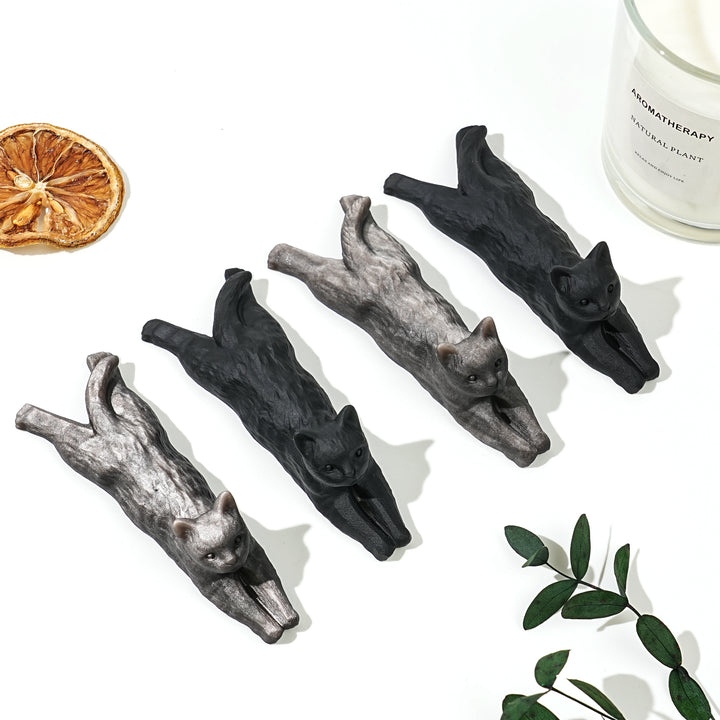 Natural Crystal Carving Long Lying Cat