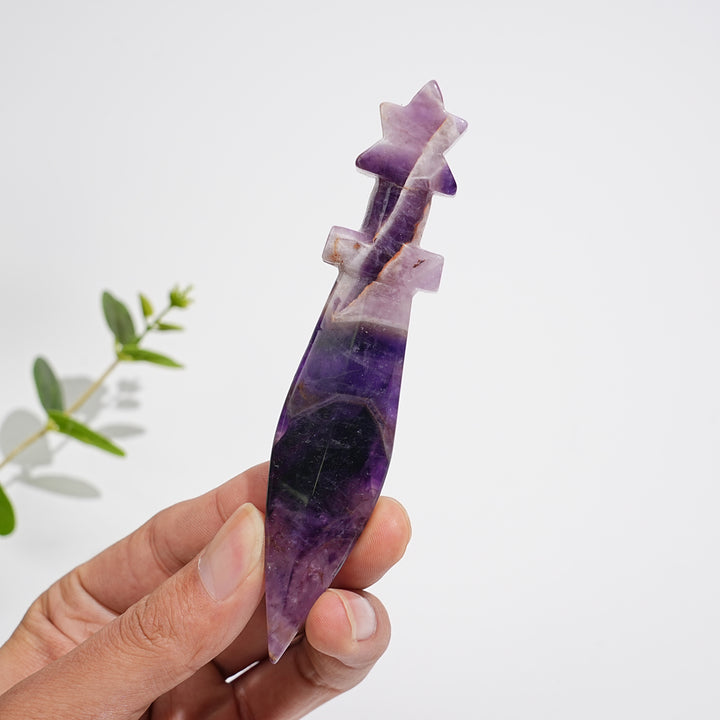 Natural Crystal Carving Dagger