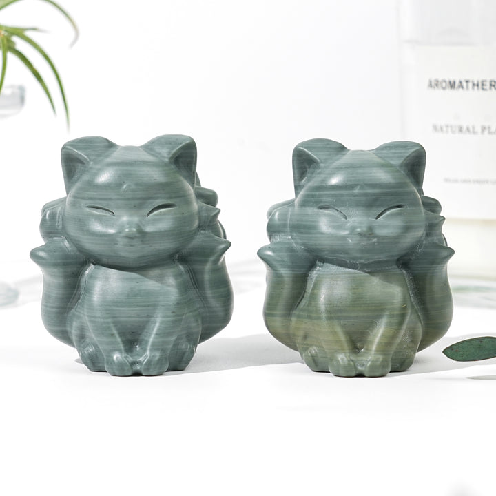 Natural Calcite Nine-Tailed Fox