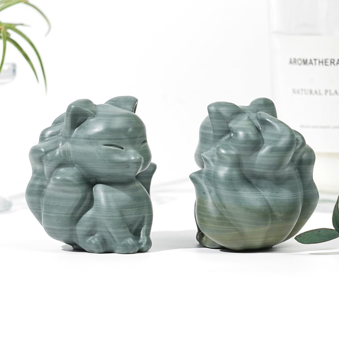 Natural Calcite Nine-Tailed Fox