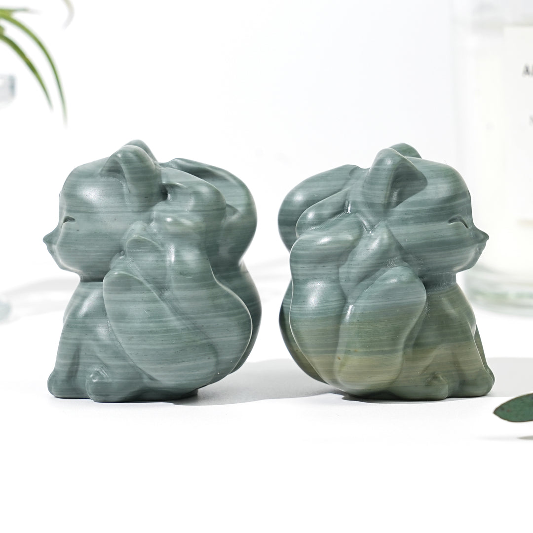 Natural Calcite Nine-Tailed Fox