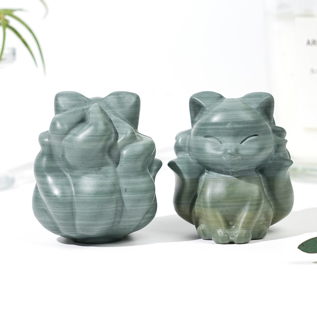 Natural Calcite Nine-Tailed Fox