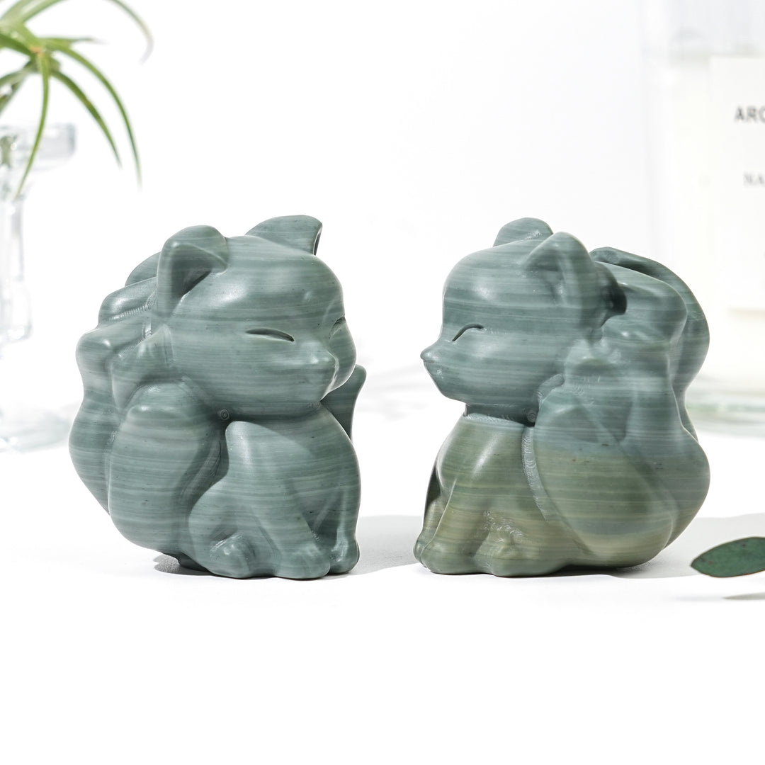 Natural Calcite Nine-Tailed Fox