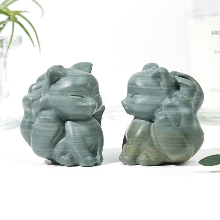 Natural Calcite Nine-Tailed Fox