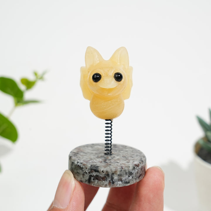 A Slightly Imperfect Natural Crystal Cute Wobble Spring Bat