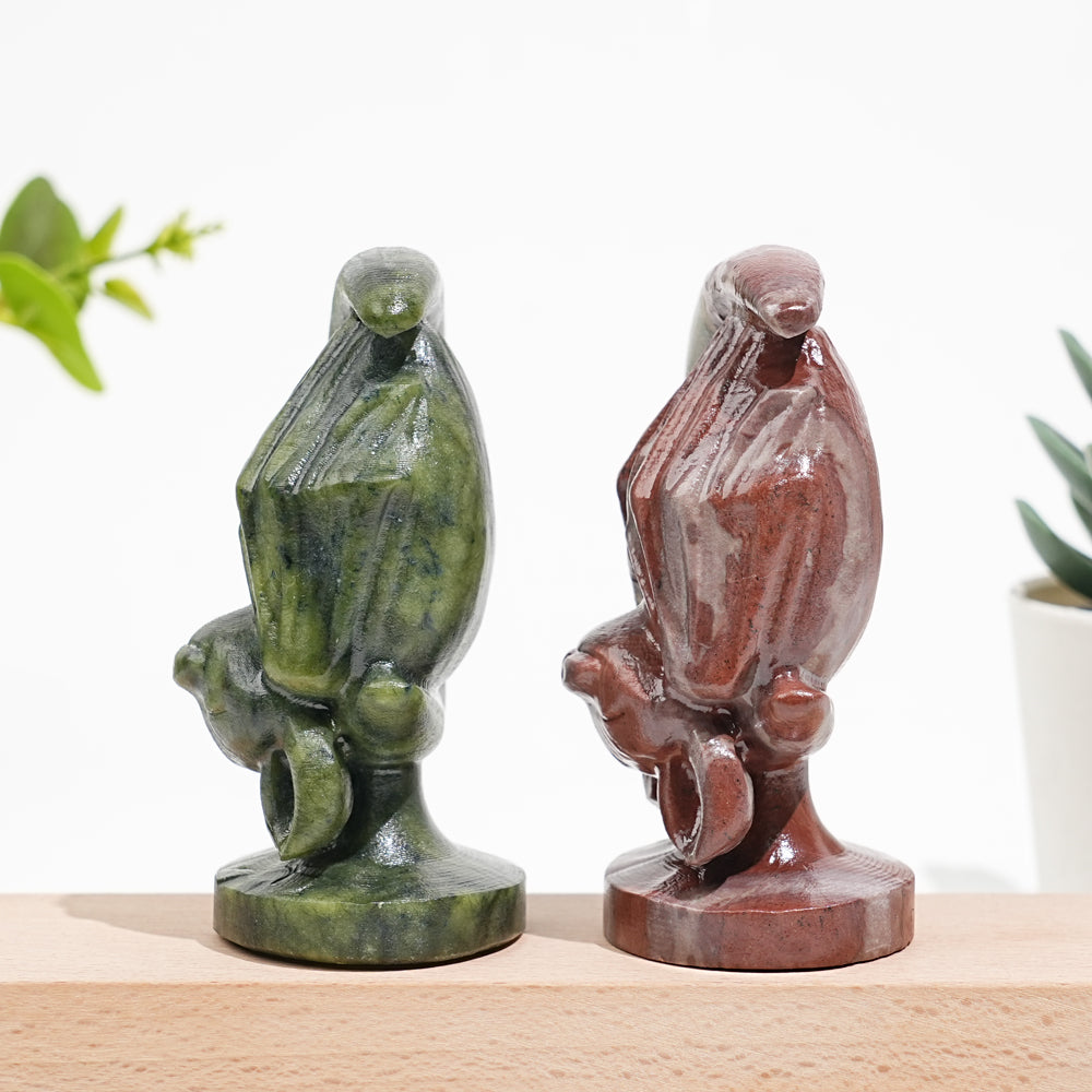 Natural Crystal Carving Moon Bat