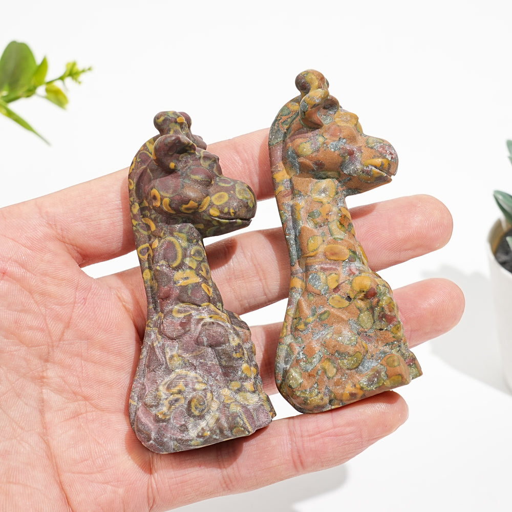 Natural Conglomerate Jasper Giraffe