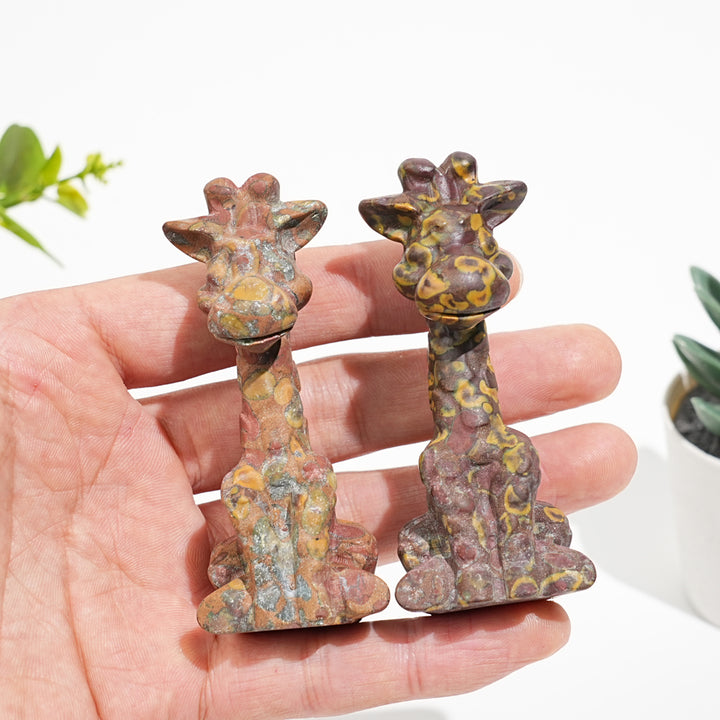 Natural Conglomerate Jasper Giraffe