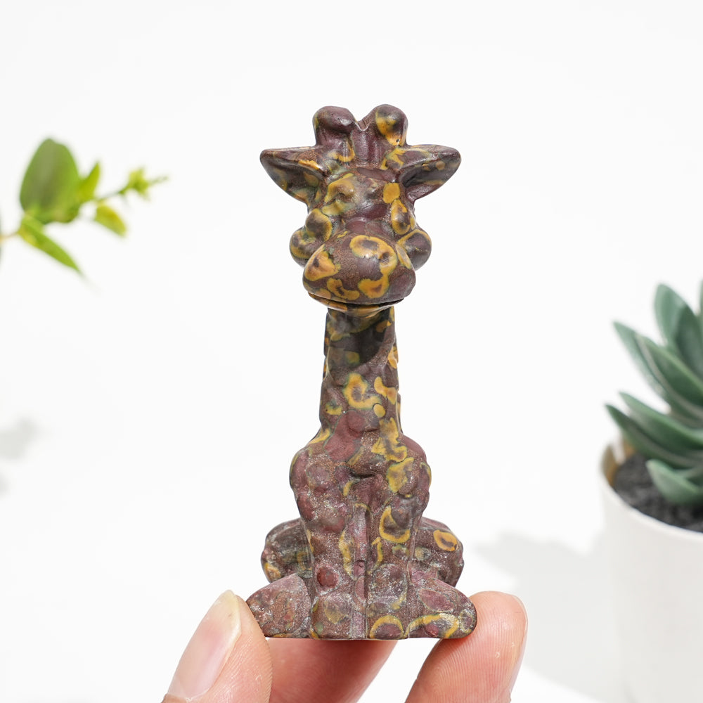 Natural Conglomerate Jasper Giraffe