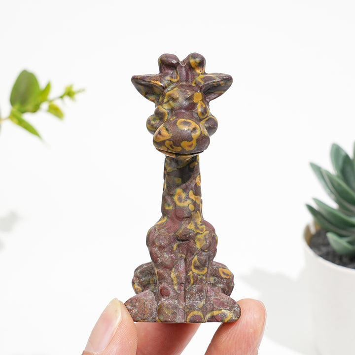 Natural Conglomerate Jasper Giraffe