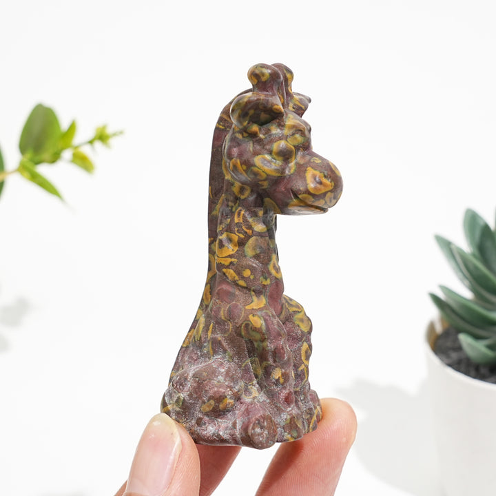 Natural Conglomerate Jasper Giraffe