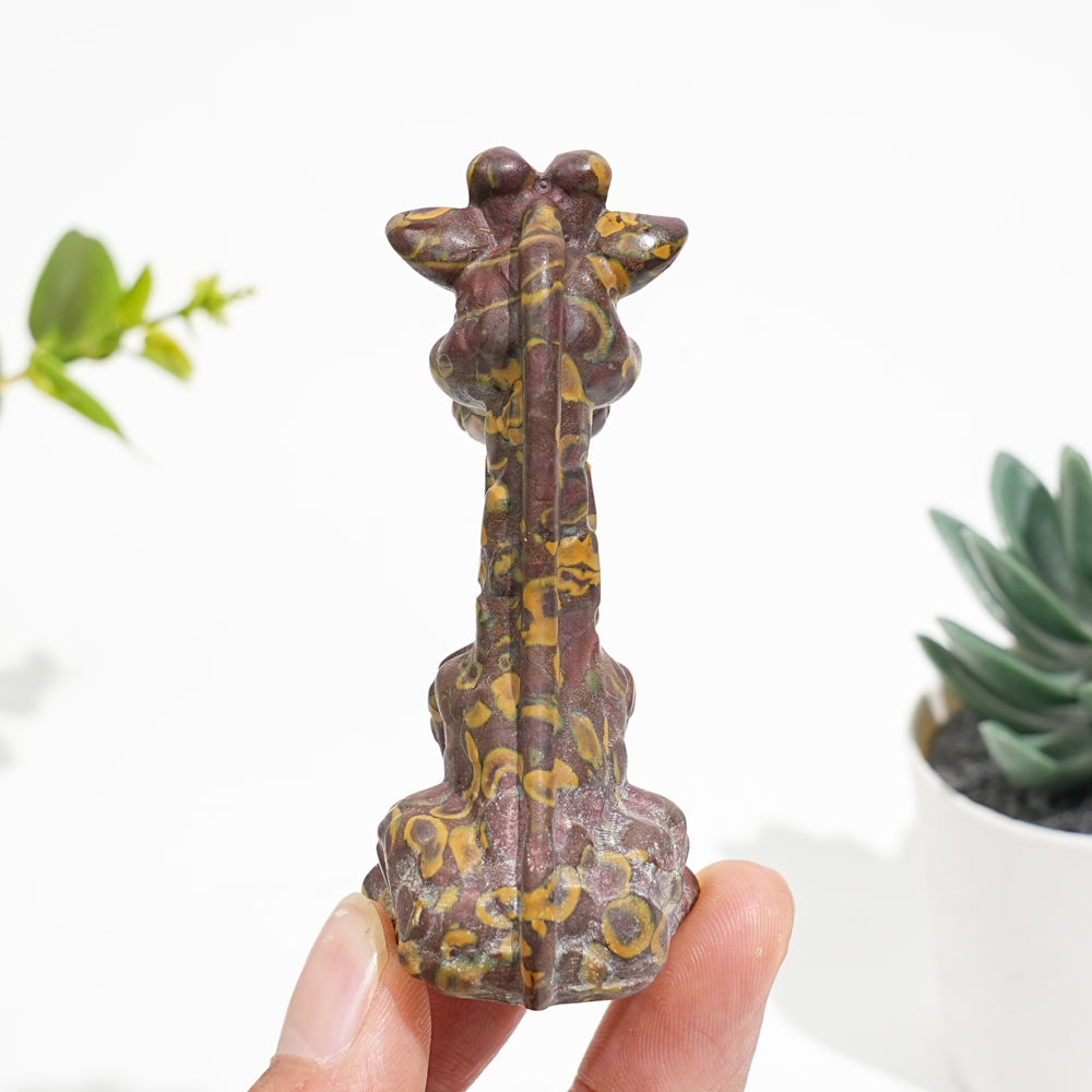 Natural Conglomerate Jasper Giraffe