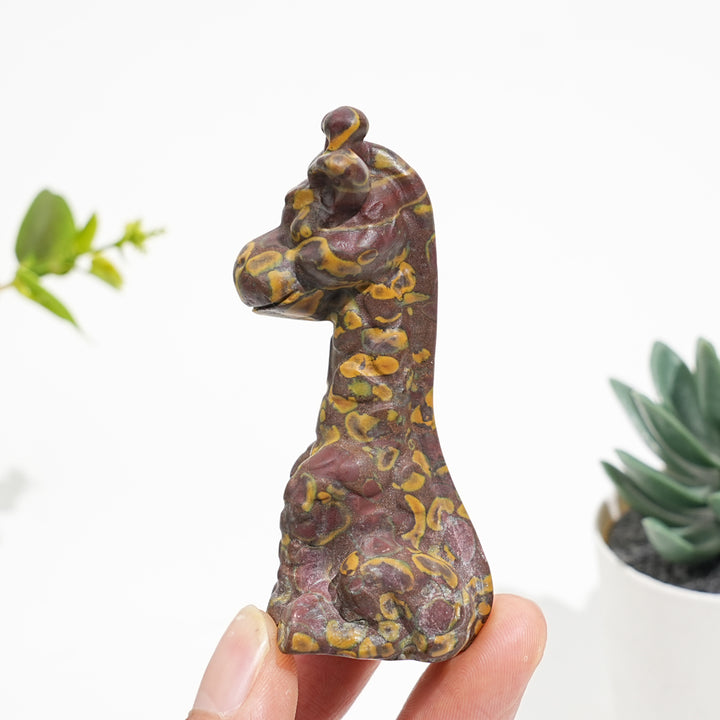 Natural Conglomerate Jasper Giraffe