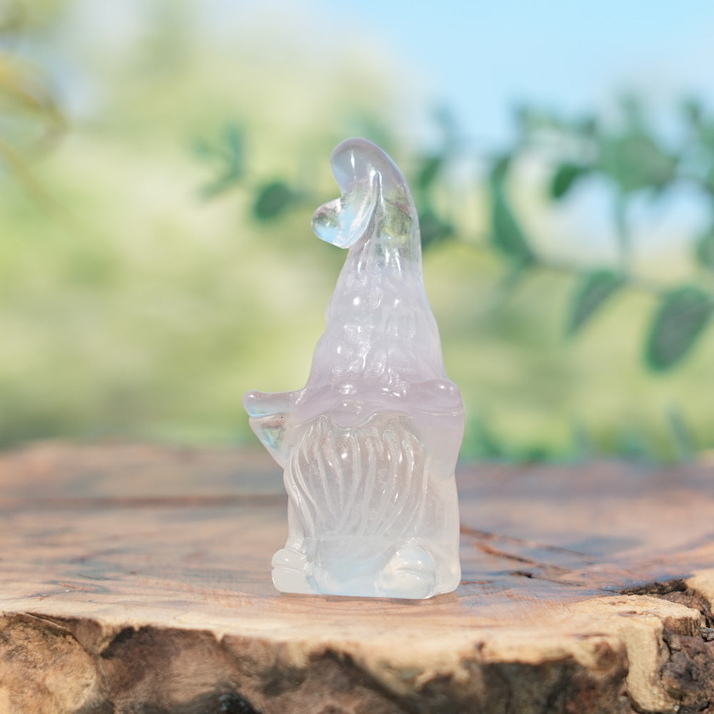Natural Crystal Carving Gnome Wizard