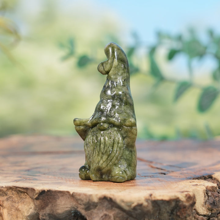 Natural Crystal Carving Gnome Wizard