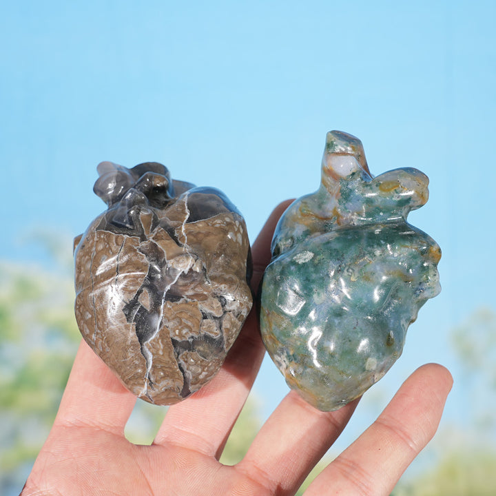 Natural Crystal Carving Heart