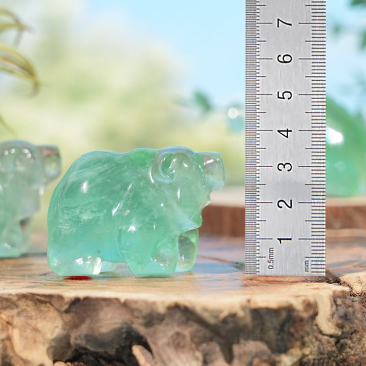 Natural Green Fluorite Bear