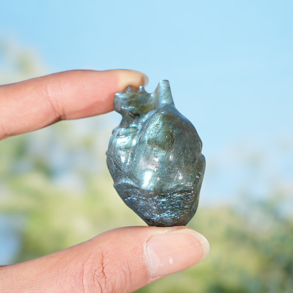 Natural Mini Crystal Carving Heart