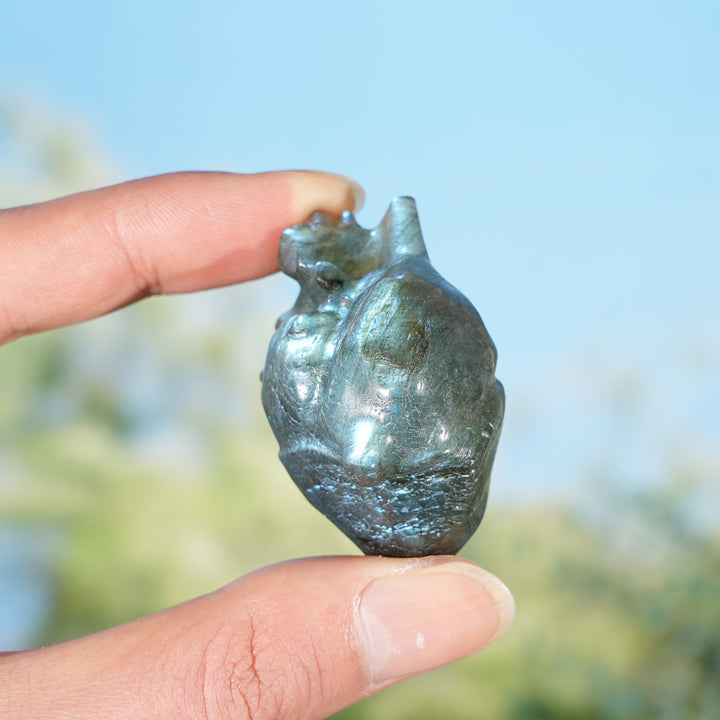 Natural Mini Crystal Carving Heart