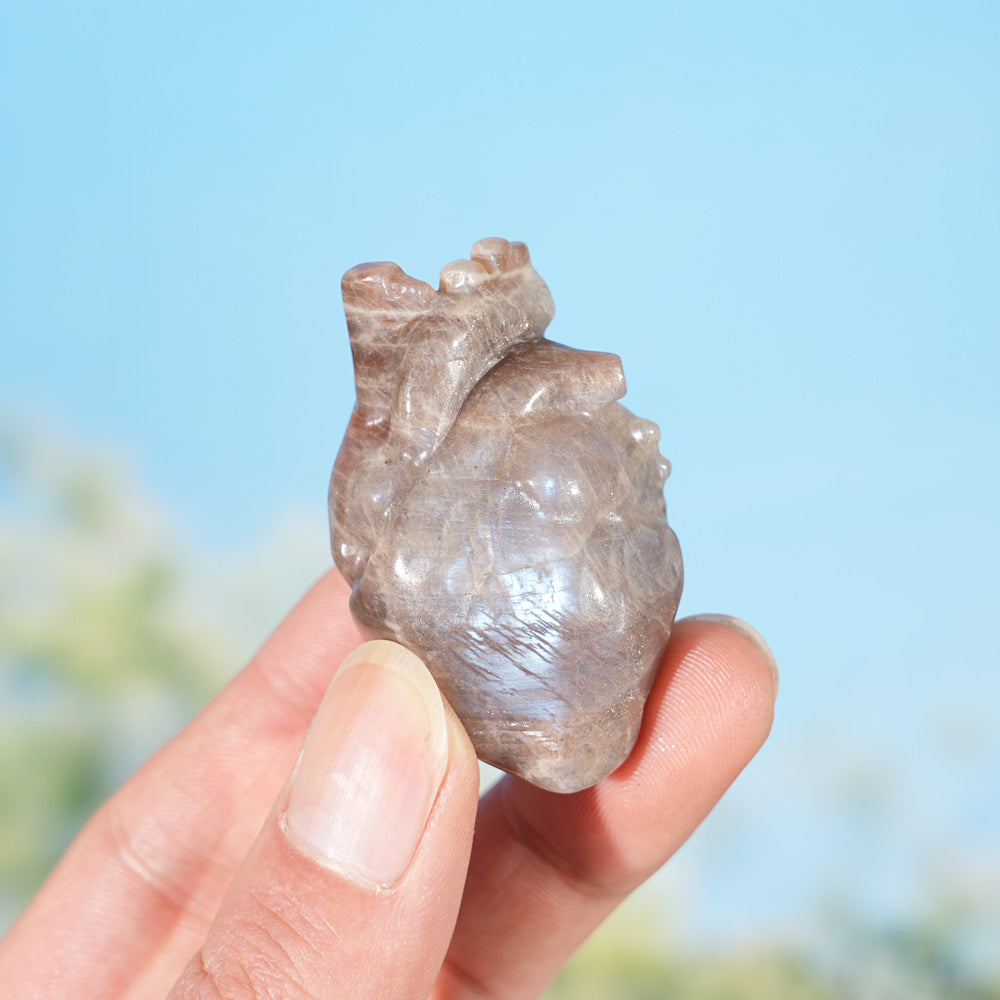 Natural Mini Crystal Carving Heart