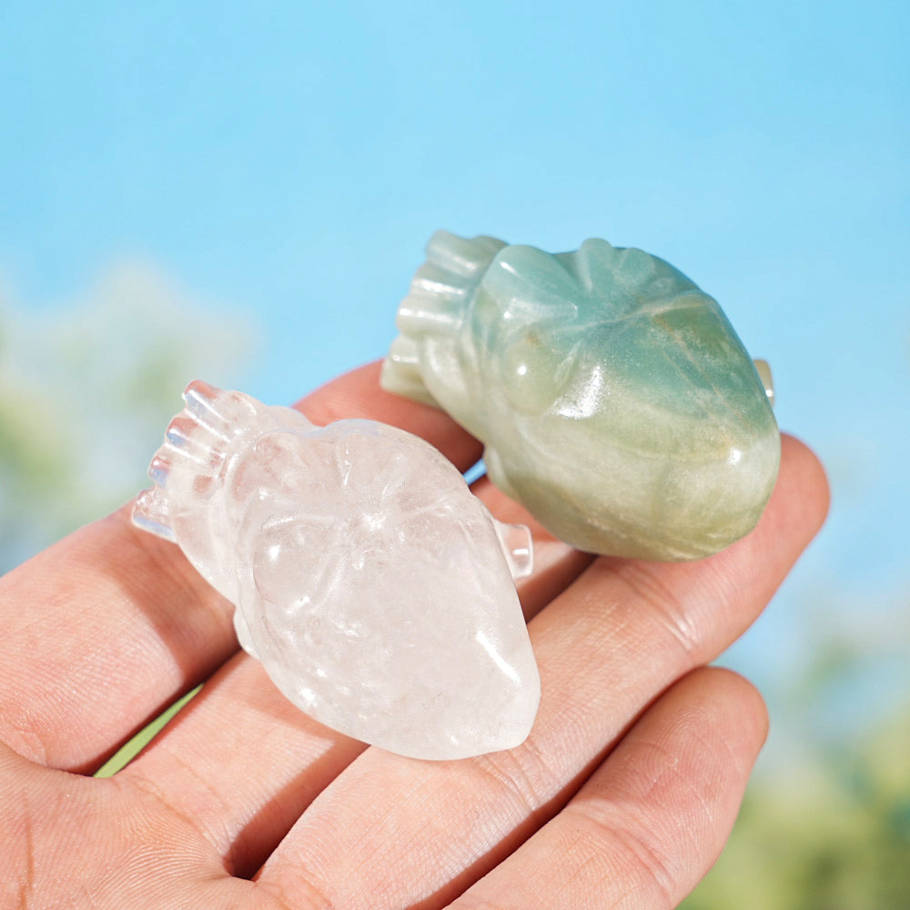 Natural Mini Crystal Carving Heart