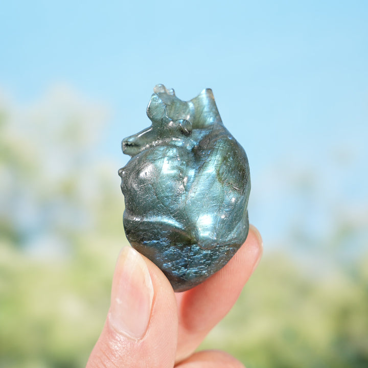 Natural Mini Crystal Carving Heart