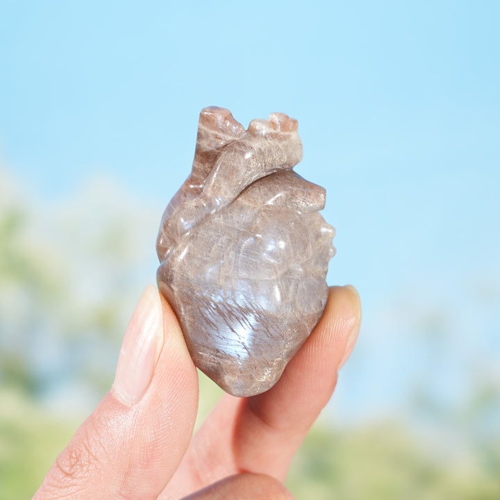 Natural Mini Crystal Carving Heart