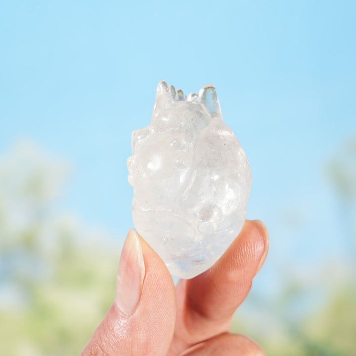 Natural Mini Crystal Carving Heart