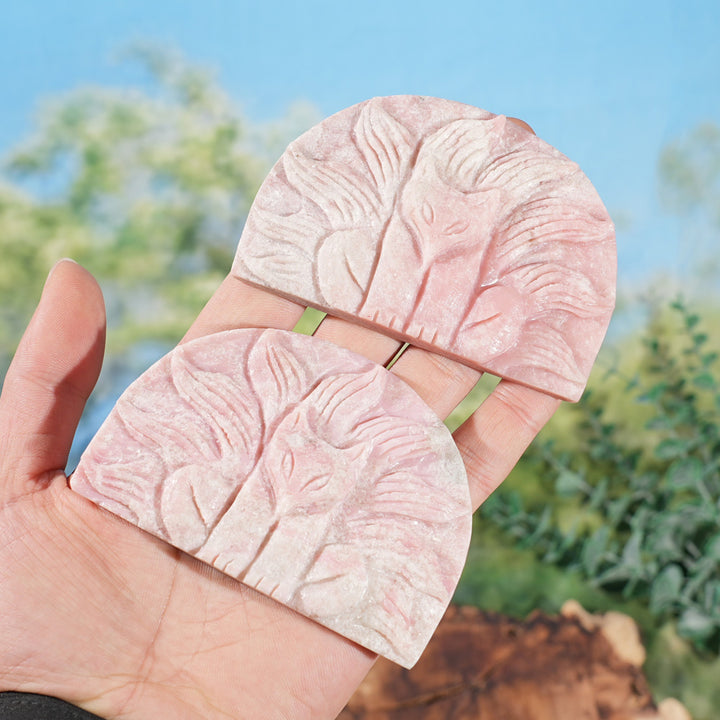 Natural Pink Opal Nine-Tailed Fox