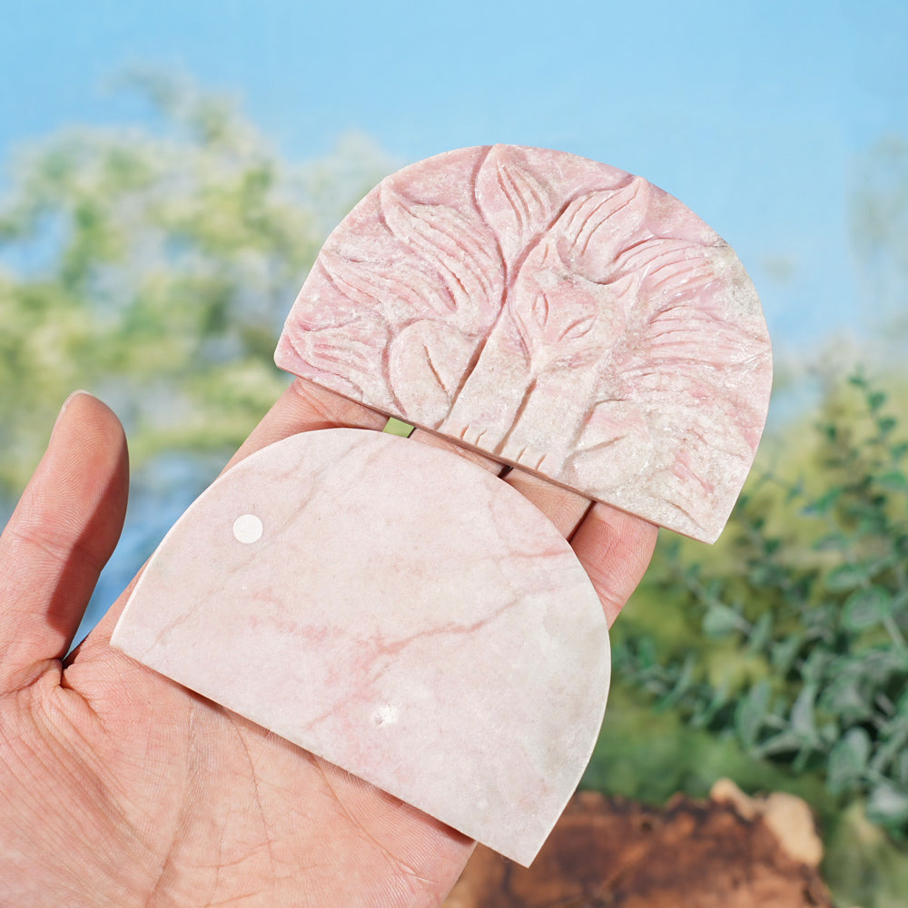 Natural Pink Opal Nine-Tailed Fox