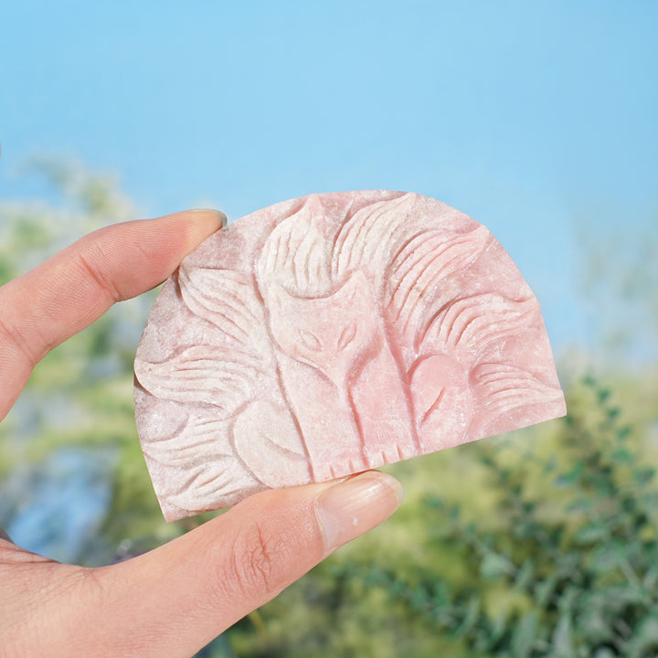 Natural Pink Opal Nine-Tailed Fox