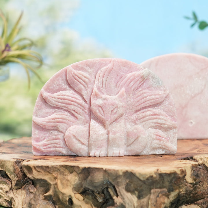 Natural Pink Opal Nine-Tailed Fox