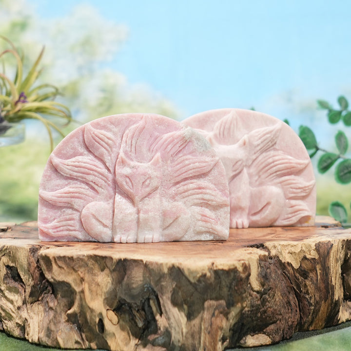 Natural Pink Opal Nine-Tailed Fox