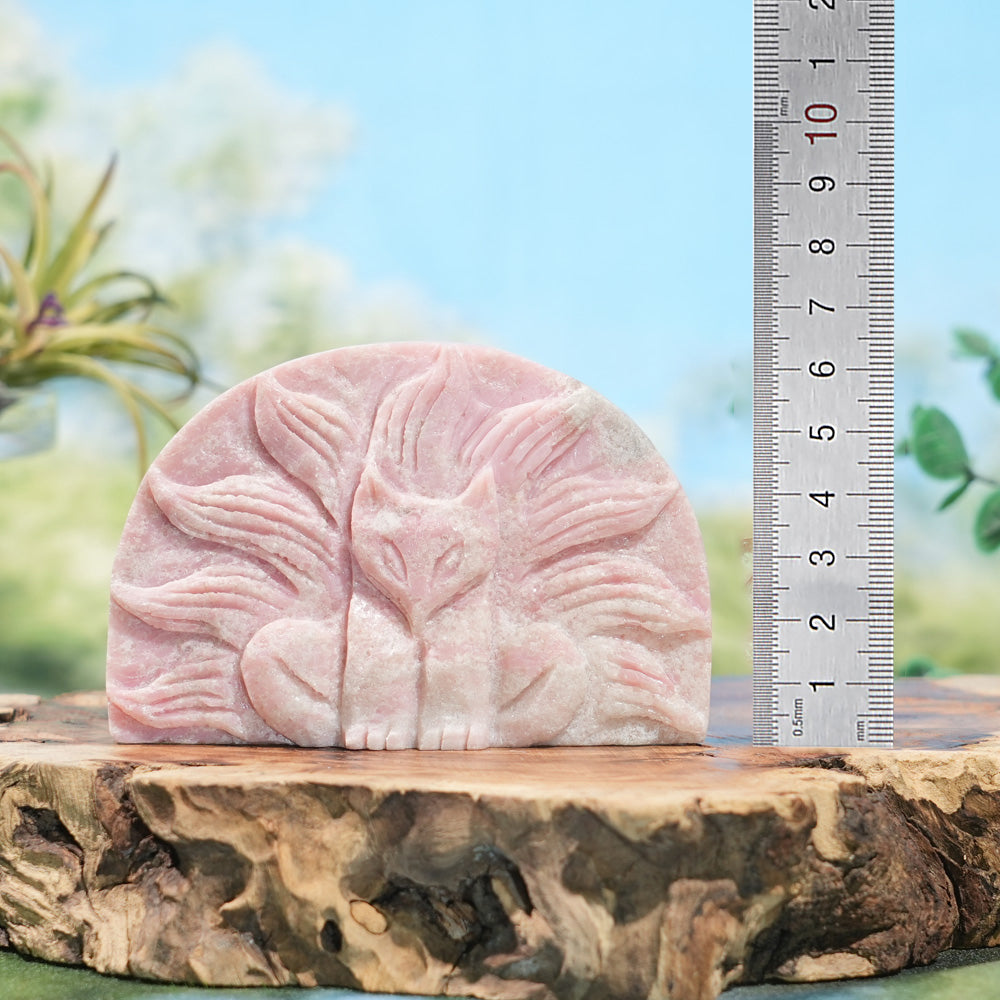 Natural Pink Opal Nine-Tailed Fox