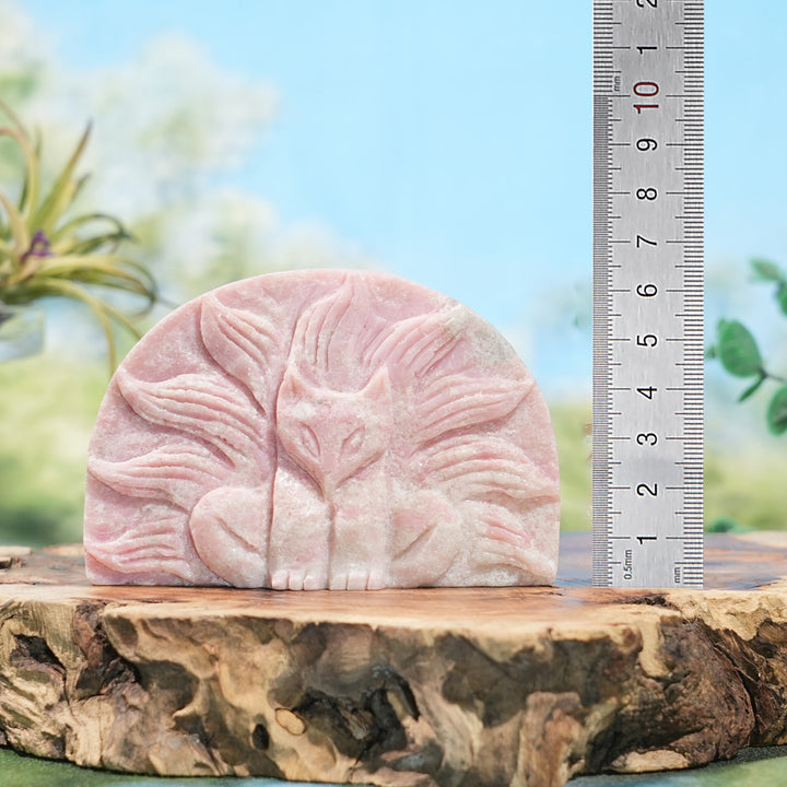 Natural Pink Opal Nine-Tailed Fox