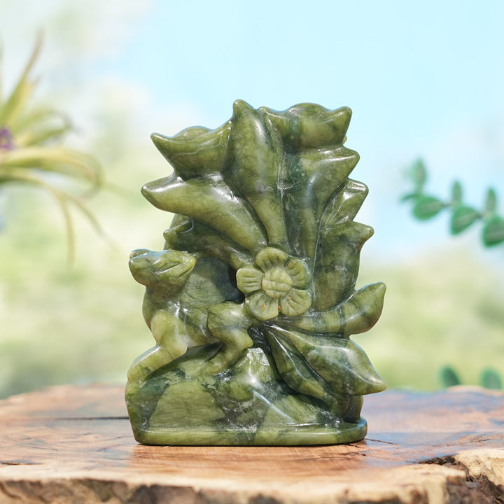 Natural Serpentine Nine-Tailed Fox