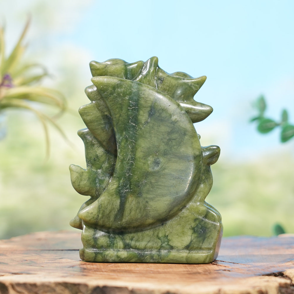 Natural Serpentine Nine-Tailed Fox