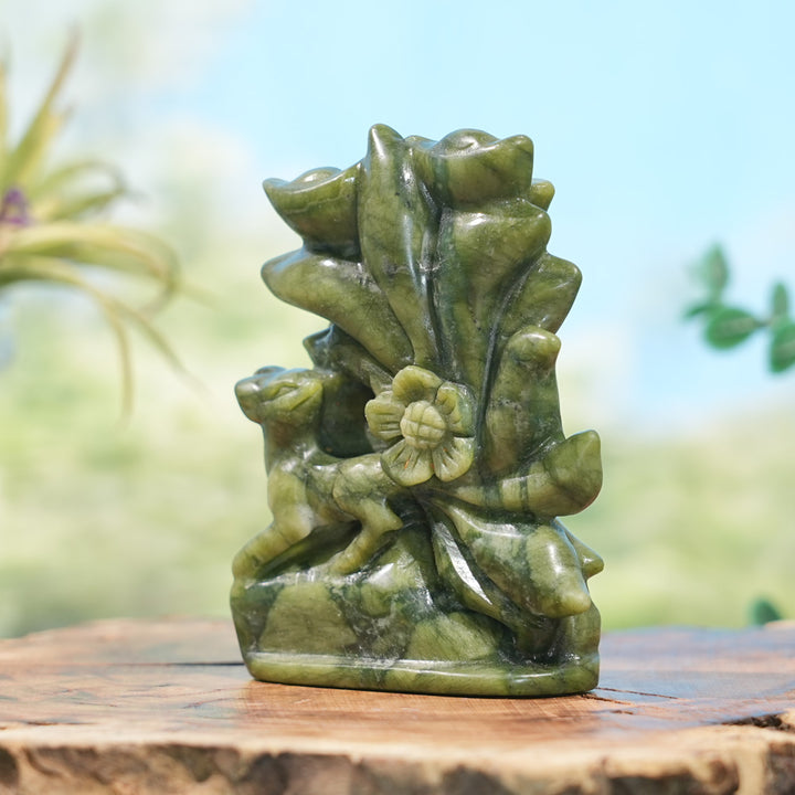 Natural Serpentine Nine-Tailed Fox