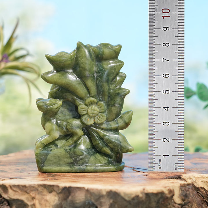 Natural Serpentine Nine-Tailed Fox