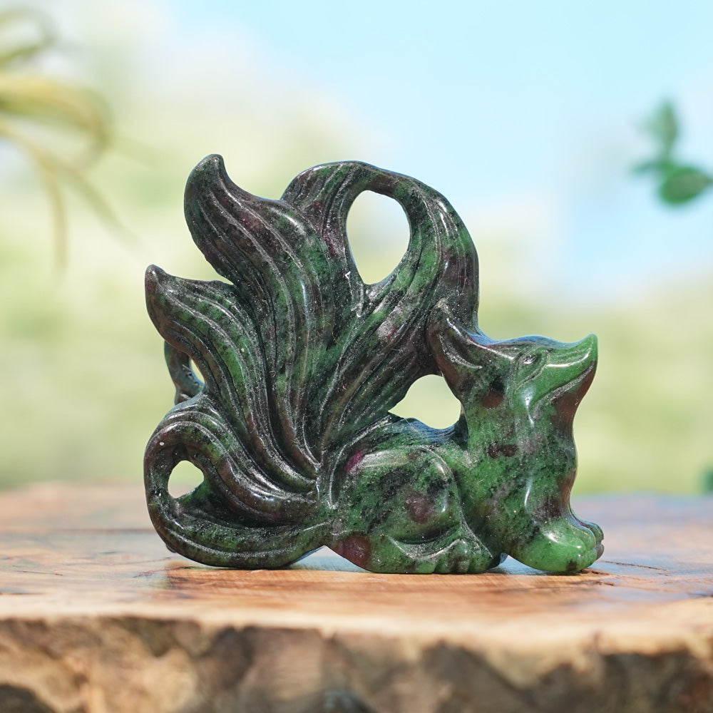 Natural Crystal Carving Nine-Tailed Fox