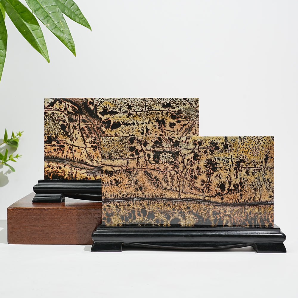 Unique,A Slightly Imperfect Natural Picture Jasper Landscape Ornament