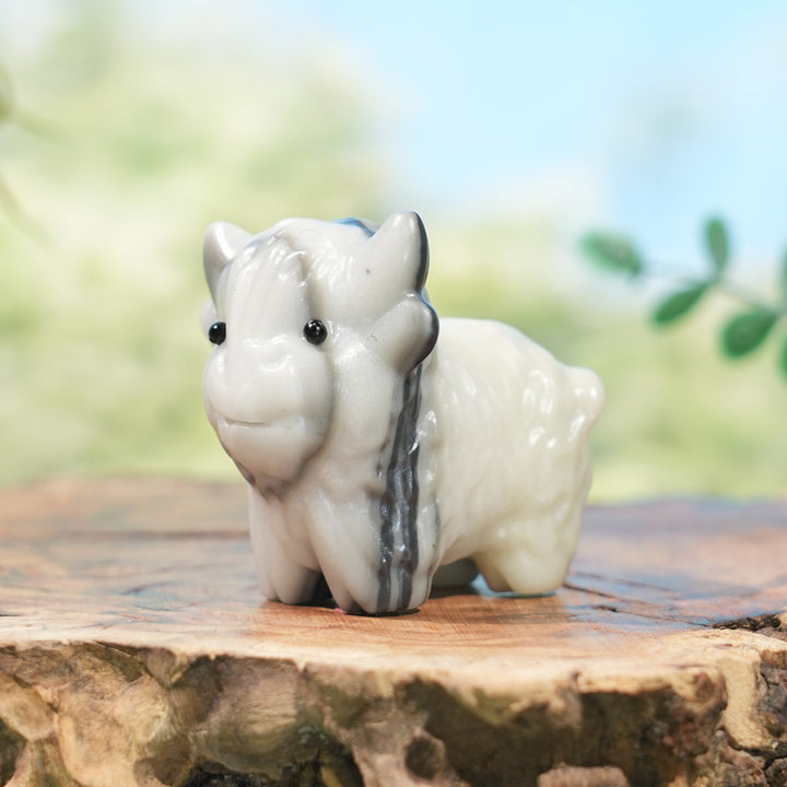 Natural Crystal Carving Highland Cow