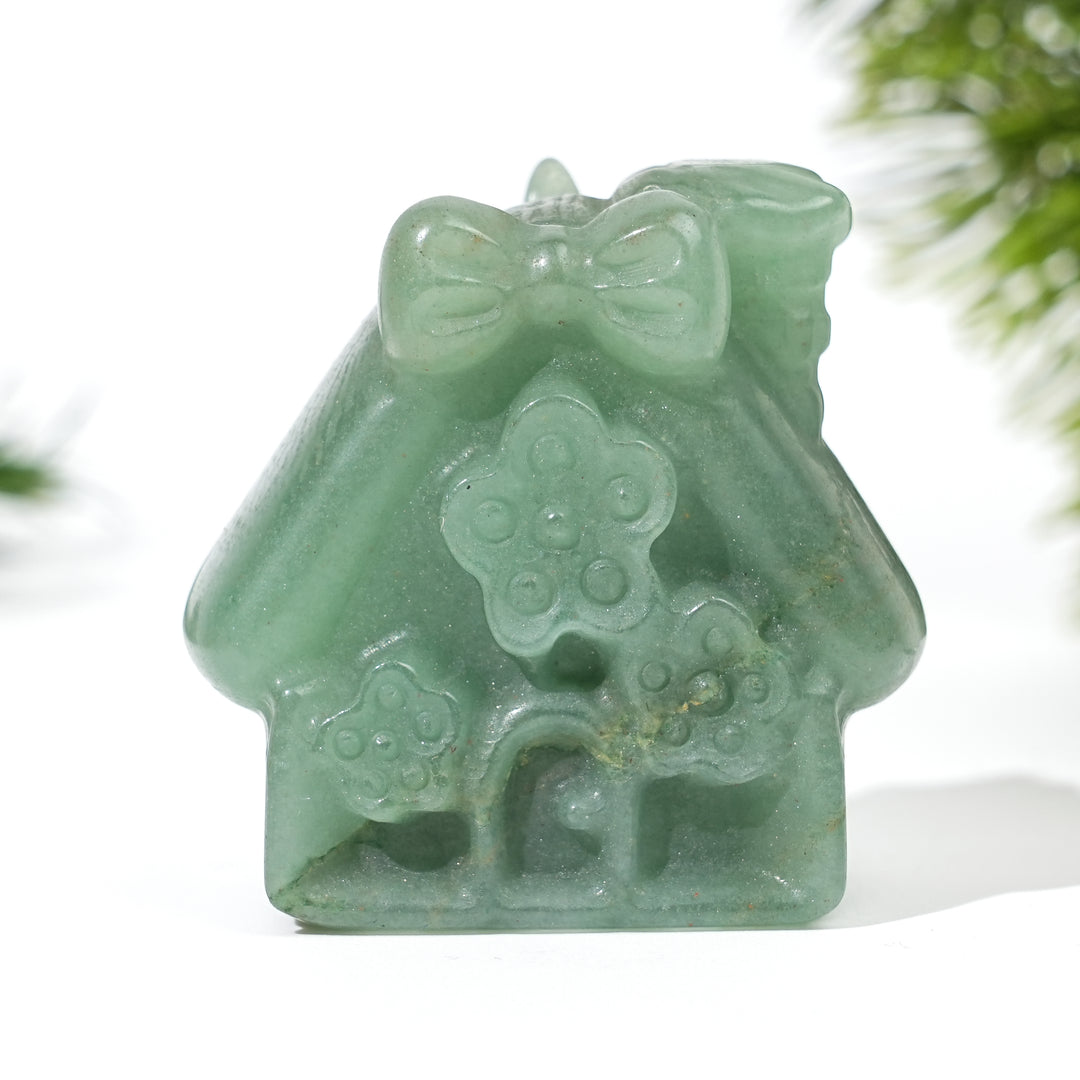 Natural Crystal Carving Christmas House