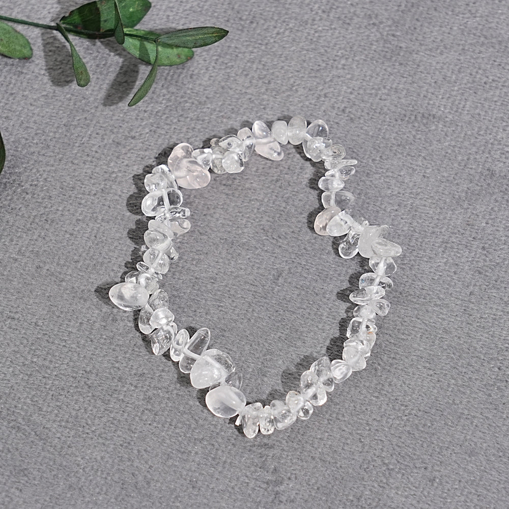 Natural Gemstone Elastic Stretch Crystal Mixed Chips Bracelet Bracelet