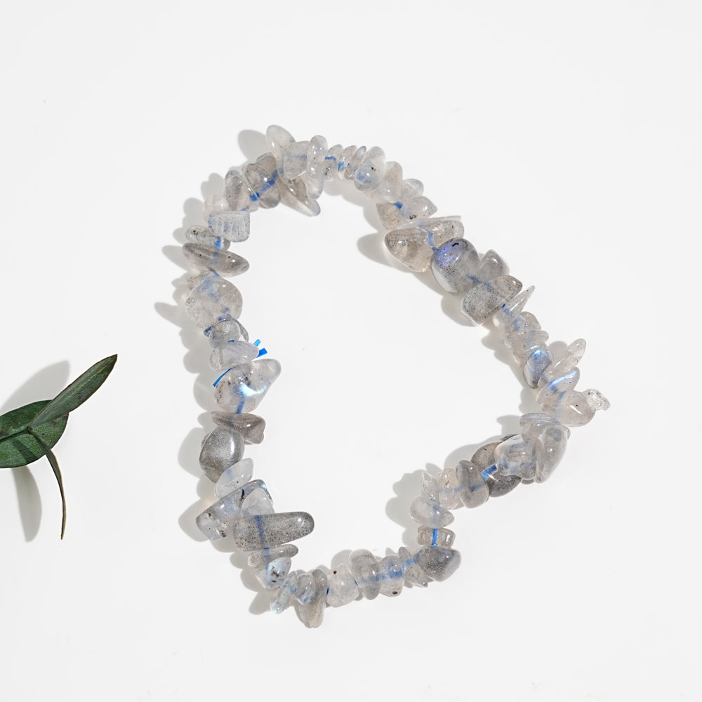 Natural Gemstone Elastic Stretch Crystal Mixed Chips Bracelet Bracelet