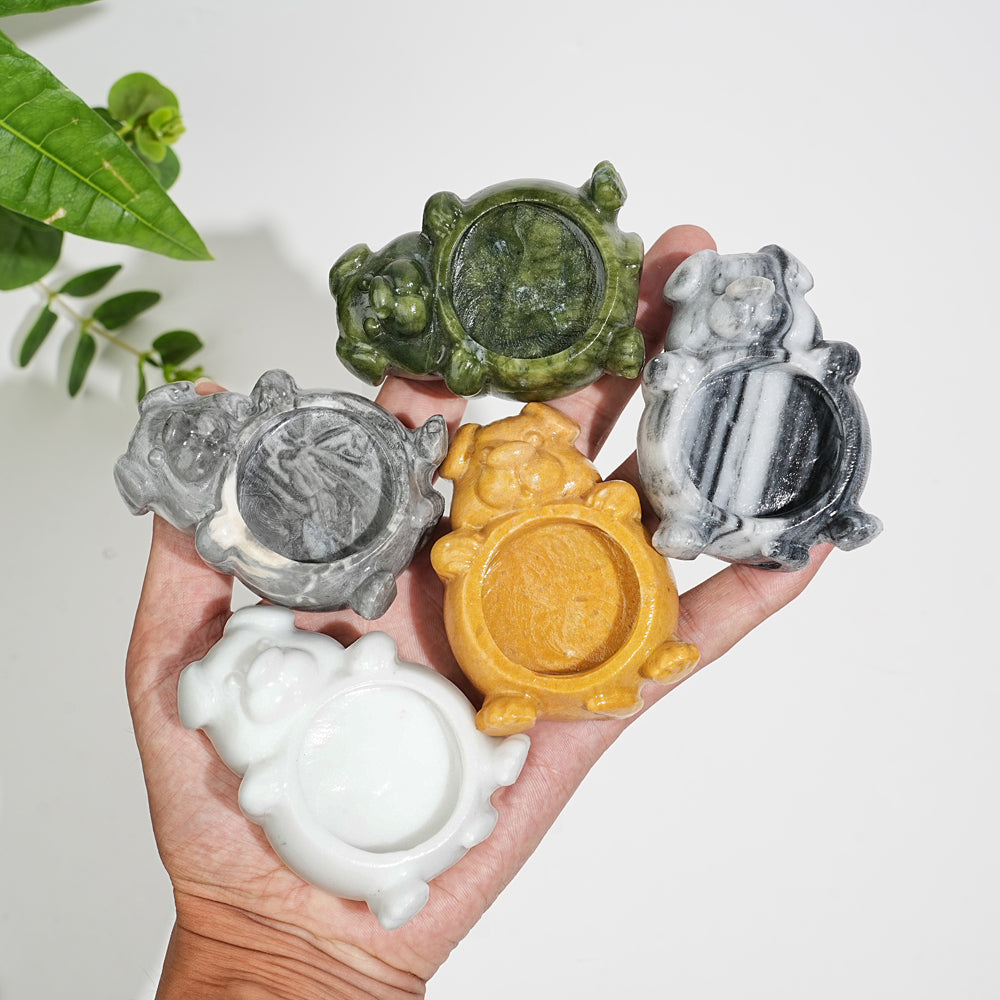 Natural Crystal Dog Shaped Bowl Carving