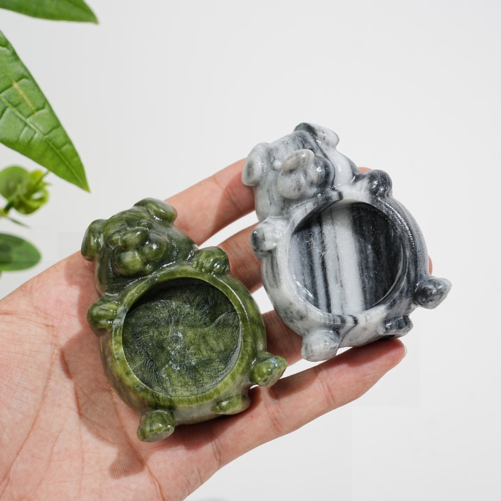 Natural Crystal Dog Shaped Bowl Carving