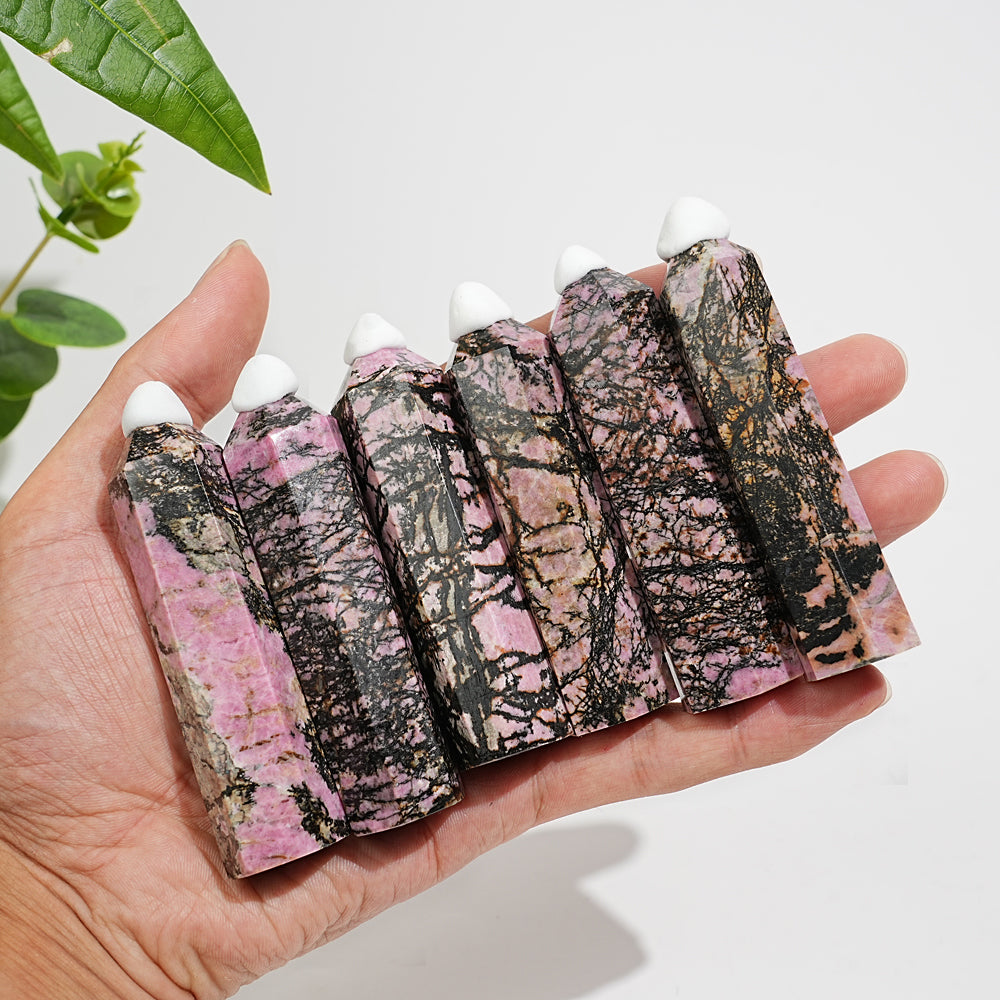 Natural Crystal Rhodonite point
