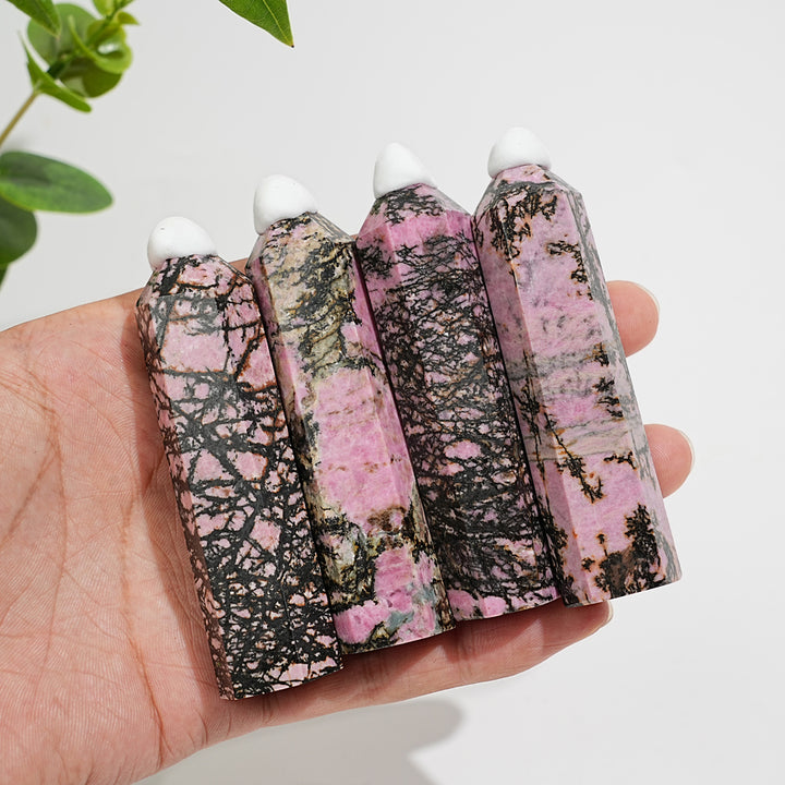 Natural Crystal Rhodonite point